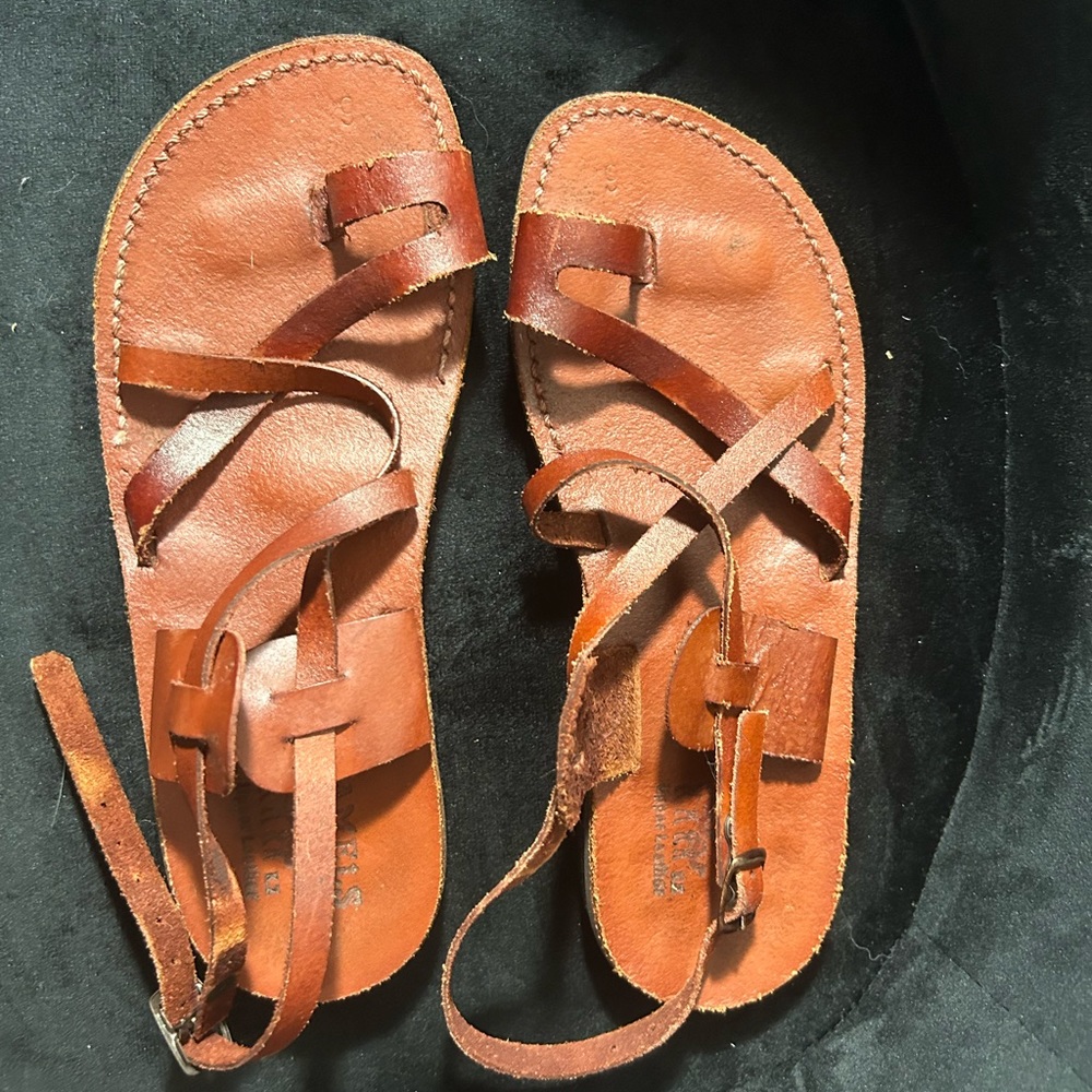Camels Sandals Handmade Upper Leather